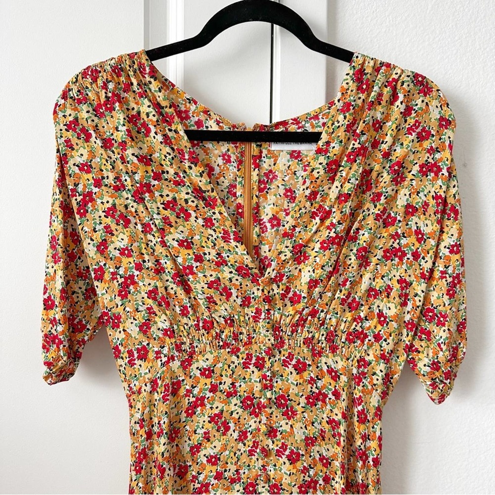 Faithfull the Brand Yellow Floral Midi Dress - Picture 6 of 12